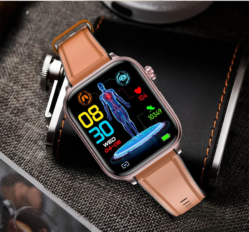 2026 New ECG+PPG Health Smartwatch Men Blood Fat Uric Acid Heart Rate Blood Pressure Bluetooth Call Waterproof Smart Watch Women