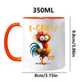 Funny F-Caw-F Chicken Coffee Mug 350ml Novelty Beverage Container Ceramic Coffee Mug Tea Cup Gifts For Men Women Friends Family
