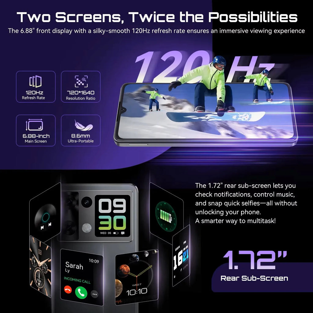 [Ship From UK] Cubot P90 Android 15 Smartphone 24GB(12+12) RAM 256GB ROM 6.88" 120Hz 64MP+16MP 5100mAh NFC Cellphones