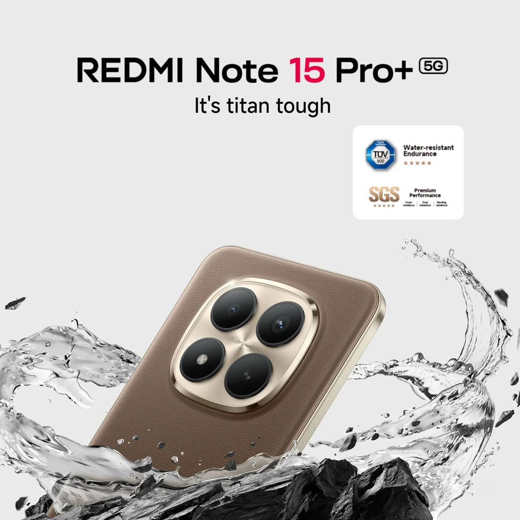 Xiaomi Redmi Note 15 Pro+ 5G, 12+512GB Global Version, Snapdragon® 7s Gen 4 6.83" 120Hz AMOLED Display 200MP Camera 6500mAh 100W