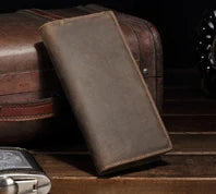 Luxury Handmade 100% Genuine Leather Men Wallet Purse Short Money Clip with Coin Pocket Male Money Bag Multi-Card Wallet Vintage