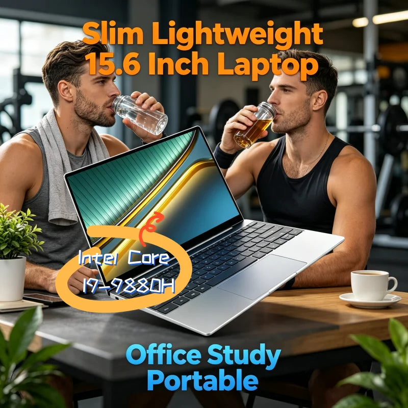 Durable Strong 15.6" Portable Laptop I9-9880H Windows11 32GB DDR4 2TB SSD Pc Gamer Office Computer