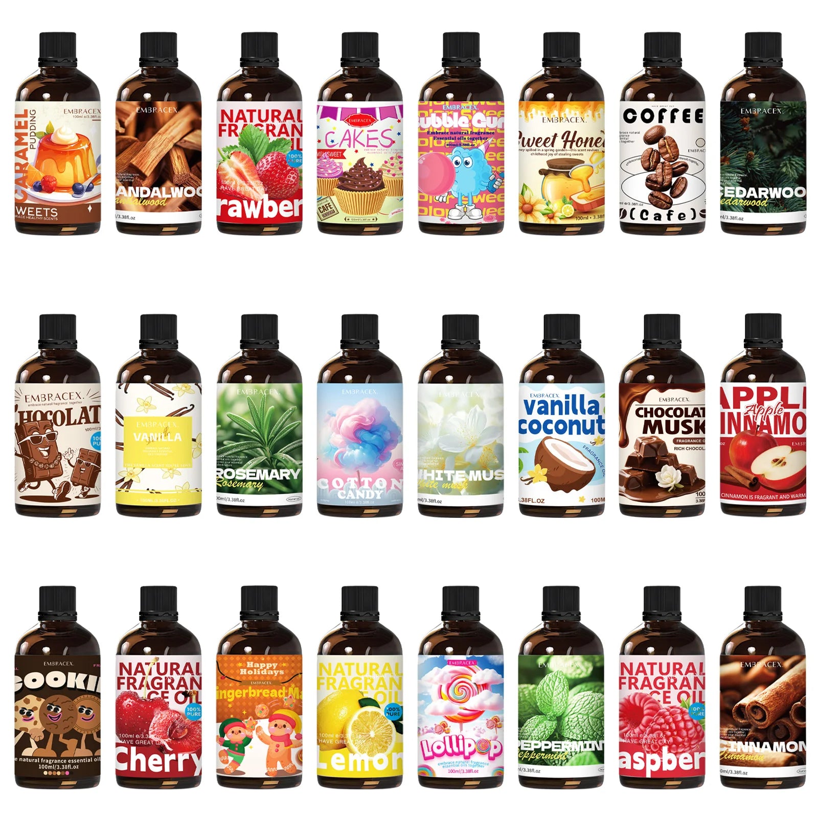 27 type 100ml Essential Oil Aromatherapy Oils Fragrance Funny Gift For Women Alcohol-Free
