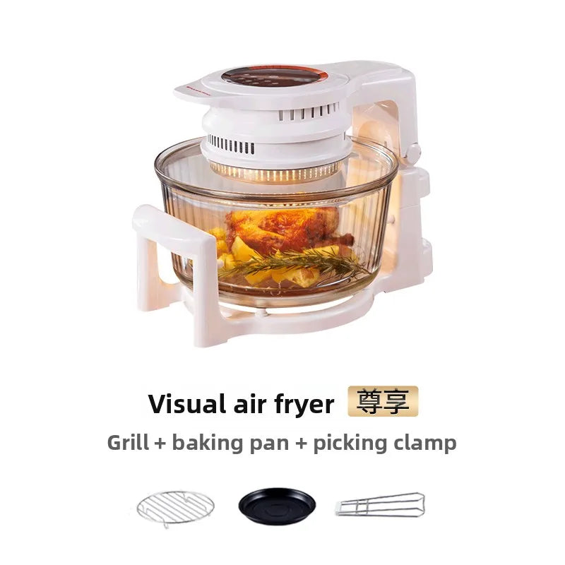 Visual Air Fryer New Household 17L Large Capacity Multi-Functional Glass Electric Fryer French Fries Machine