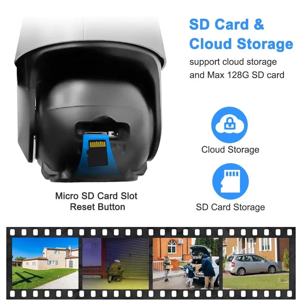 ICSEE Smart WIFI Security Camera 12MP 8K Three Lens 8X Zoom Outdoor HD Video Surveillance IP Cameras IPTV CCTV PTZ Auto Tracking