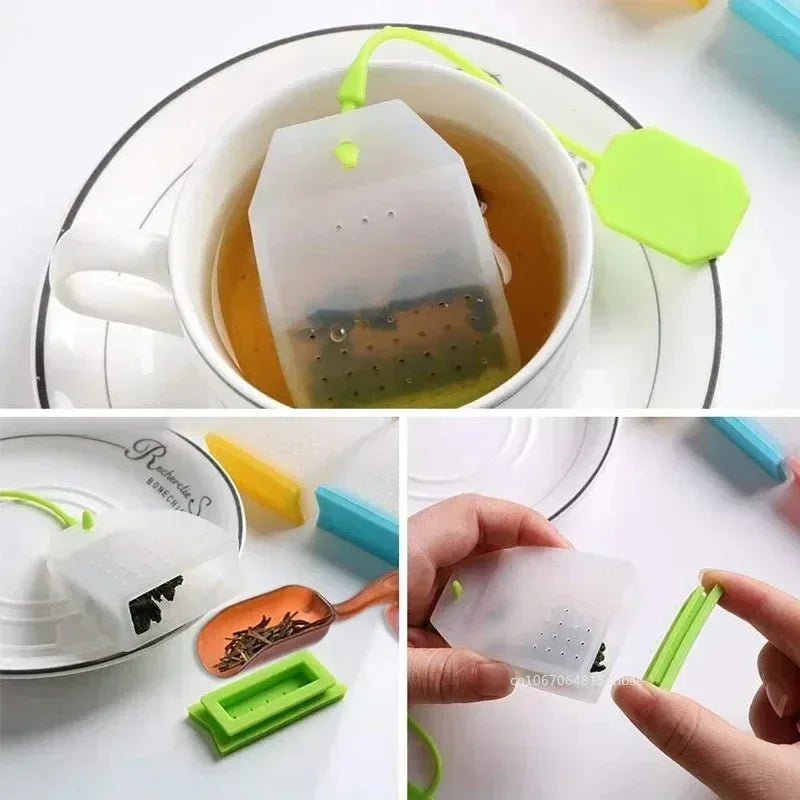 Food-grade Silicone Tea Bags Tea Infuser Colorful Style Strainer Herbal Loose Tea Strainer Tea Diffuser infusor Kitchen Tools