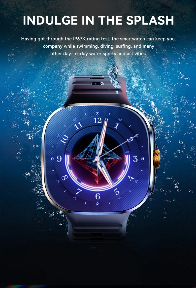 M99 4G 5G Cellular Version Smartwatch 2.4inch Amoled Larger Screen Android 10 Smart Watch With Rotary Camera Sim Card Slot WIFI