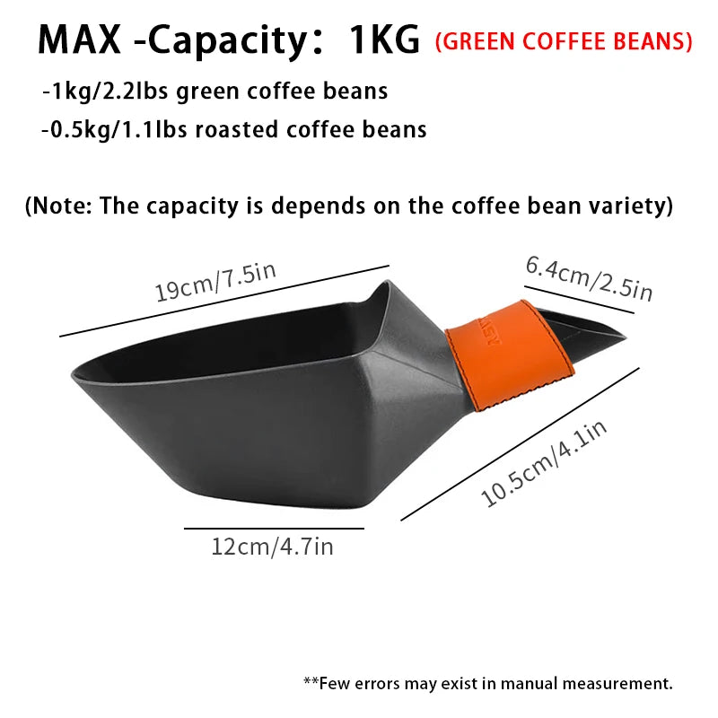 CAFEMASY Kitchen Accessories Large Container Shovel For Coffee Bean Flour Ice Cubes Capacity Measuring Tool Scoops 500g 1kg 2kg