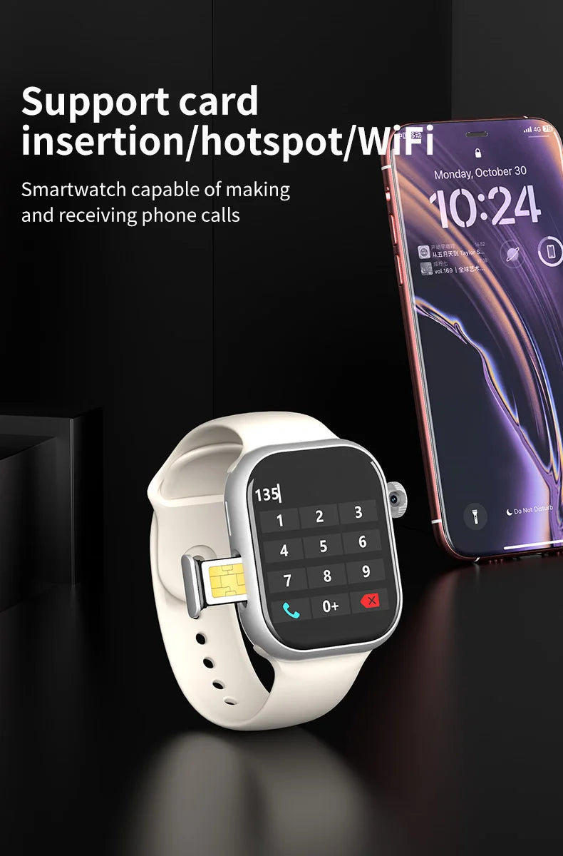 5G LTE VP19 Pro Android 10.0 S11 Smart Watch 2.29'' AMOLED Display Smartwatch With 80W Pull-out Camera Face/Fingerprint Unlock