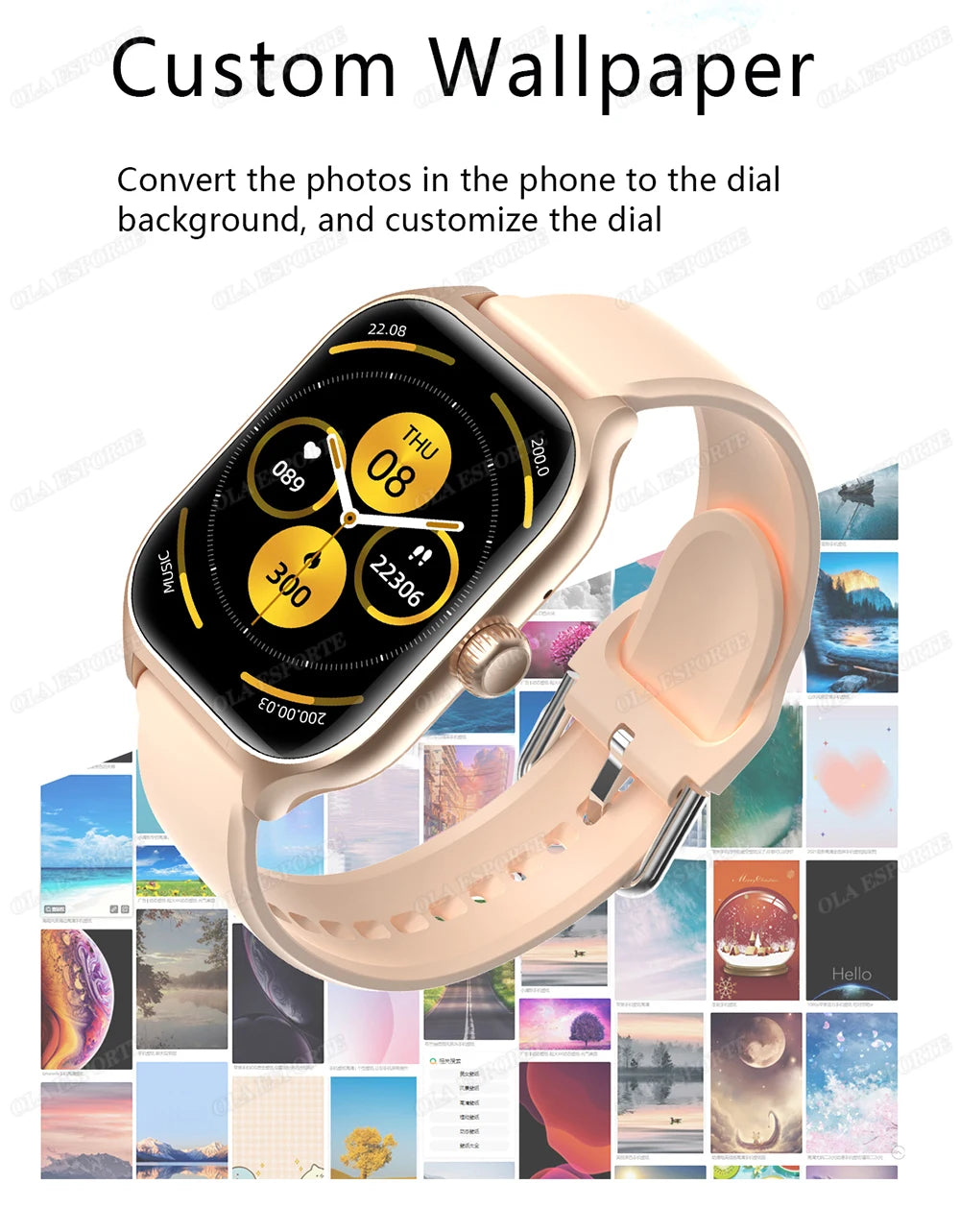 New Smart Watch 2.01'' HD Display Bluetooth Call Health Monitor Sports Mode GPS Track Smartwatch Men Women For Android IOS HT30