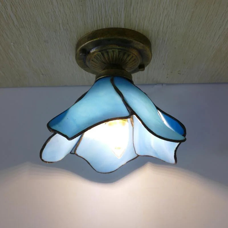 Tiffany Small Living Room Warm Bedroom Ceiling Lamp Modern Simple Living Room Lamps Creative Color Dining Room Lights