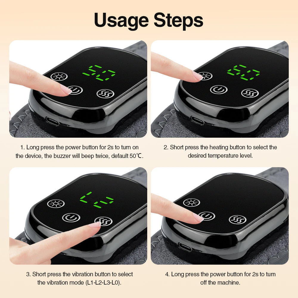 Electric Wrist Brace with Adjustable Hot Compress Vibration Massage Ankle Guard Band Carpal Tunnel Hand Foot Protection Tool