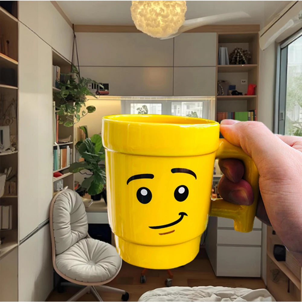 Cute Cartoon 250ML Mug Cups Ceramic Coffee Milk Tea Drinkware Impish Expression Pattern for Couple Friend Christmas gifts Travel