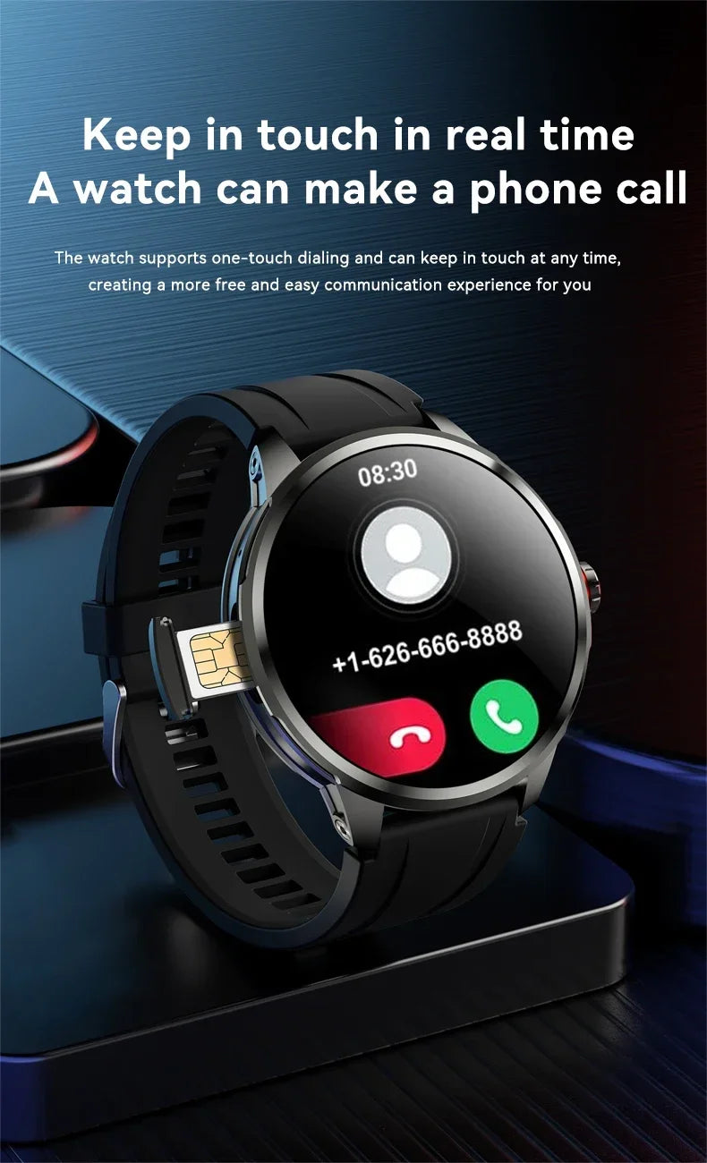 4G Full Network Smart Watch 8GB+128GB RAM 1.95 inch HD Screen 900W Video Call 2100mAh WIFI GPS Google Play Smartwatch Flashlight