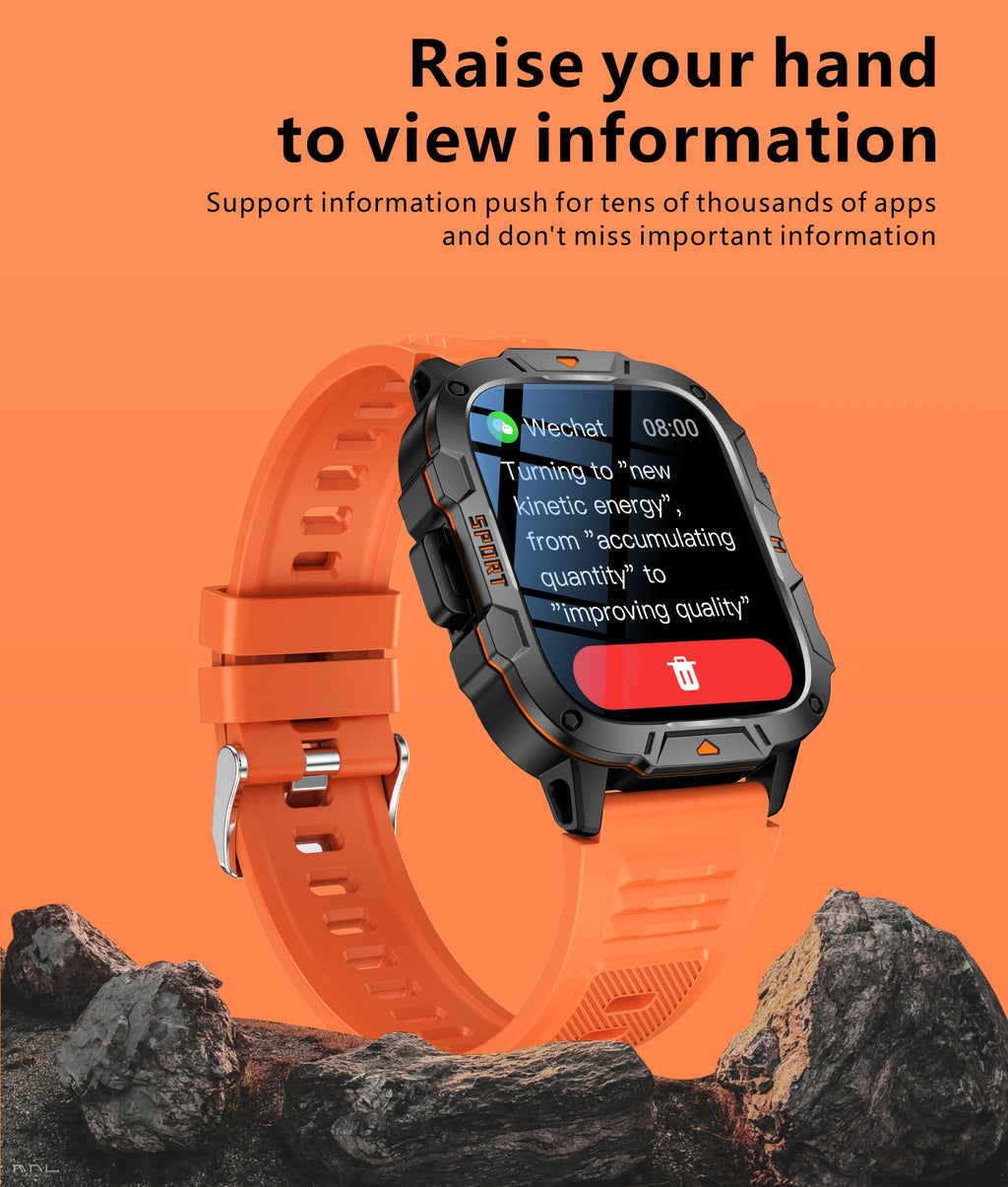 2025 For Xiaomi Original Built-in Dual-band GPS Men Smartwatch BT Call Fitness Military 5ATM IP68 Military Sport Smart Bracelet