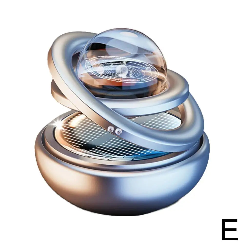 Car Solar Aromatherapy Ornaments Double Suspended Crystal Ball Rotating Aromatherapy Perfume For Home Car  Decor