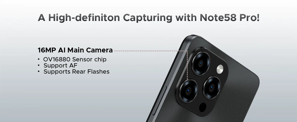 DOOGEE Note58 Pro Smartphone 6.75" HD+ Display 32GB(8+24) 256GB 6250mAh Battery NFC Widevine L1 Android 15 Mobile Phone