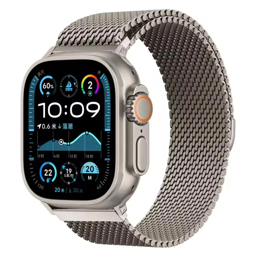 Fashion Steel Mesh Milanese Strap for Apple Watch Ultra 3 2 1 49mm 11 10 46/42mm Wristband IWatch 9 8 7 6 5 4 SE3 45-44-41-40mm