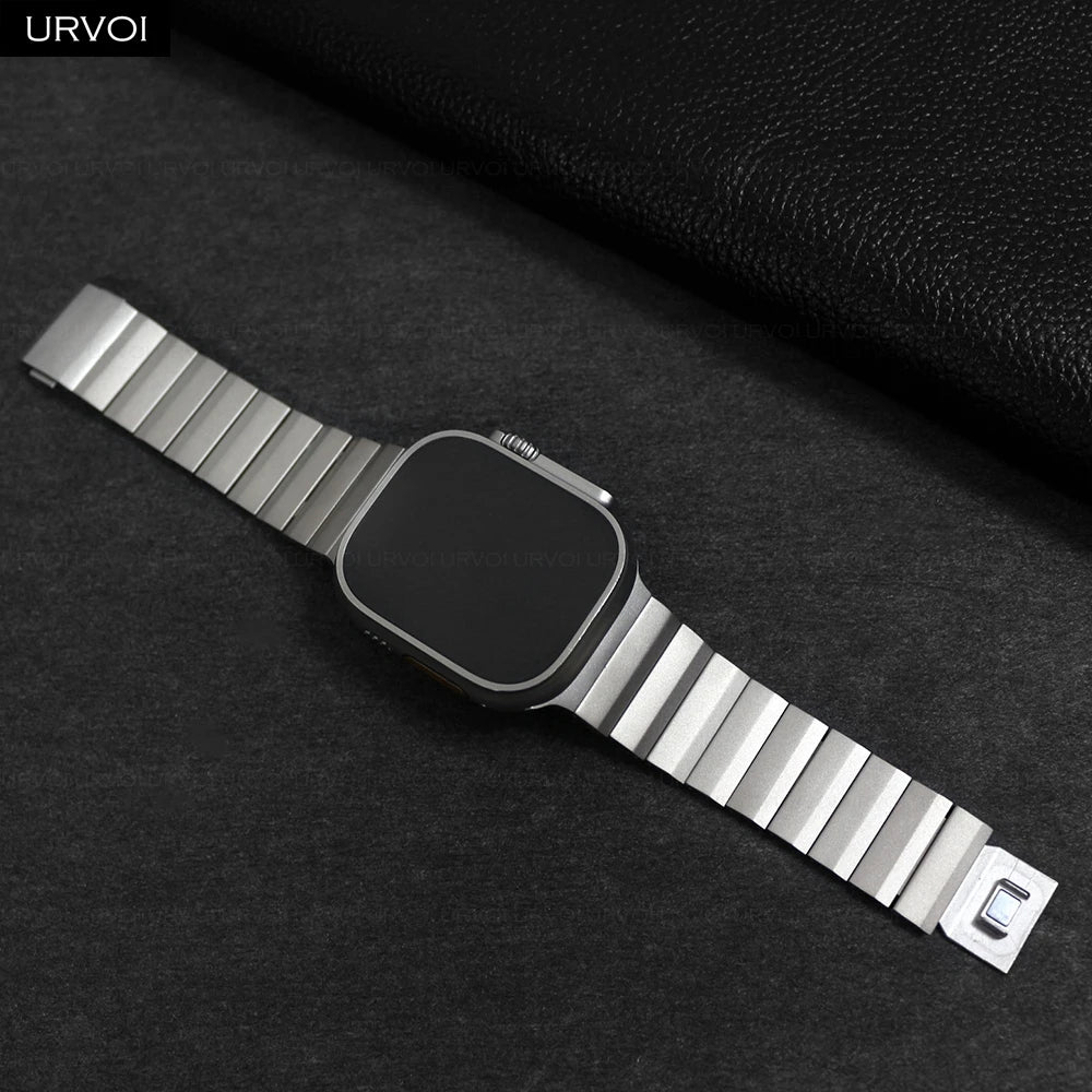 URVOI Titanium Band for Apple Watch Ultra 3 2 Series 11 10 9 8 7 6 SE strap for iWatch Magnet Closure wristband 46 49mm