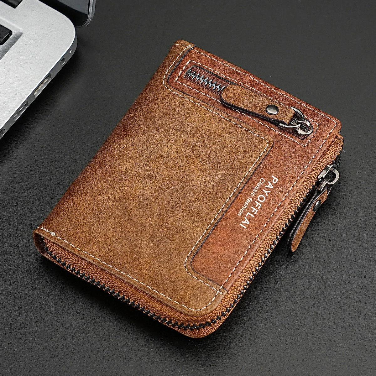 2025 Men Wallet Famous Luxury Designer Brand with Coin Pocket High Quality Synthetic Leather Short Credit Card Holder Purse Case