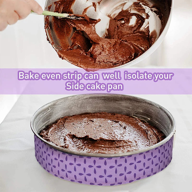 LMETJMA Bake Even Strip Cake Pan Dampen Strips Super Absorbent Thick Cotton Cake Strips Baking Tray Protection Strips JT130