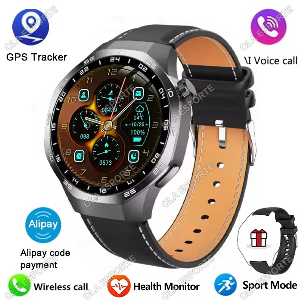 2026 New Smart Watch Men Watch 5 Pro 1.52 AMOLED Screen Bluetooth Call GPS Tracker NFC Heart Rate Dynamic Lsland SmartWatch Hw12