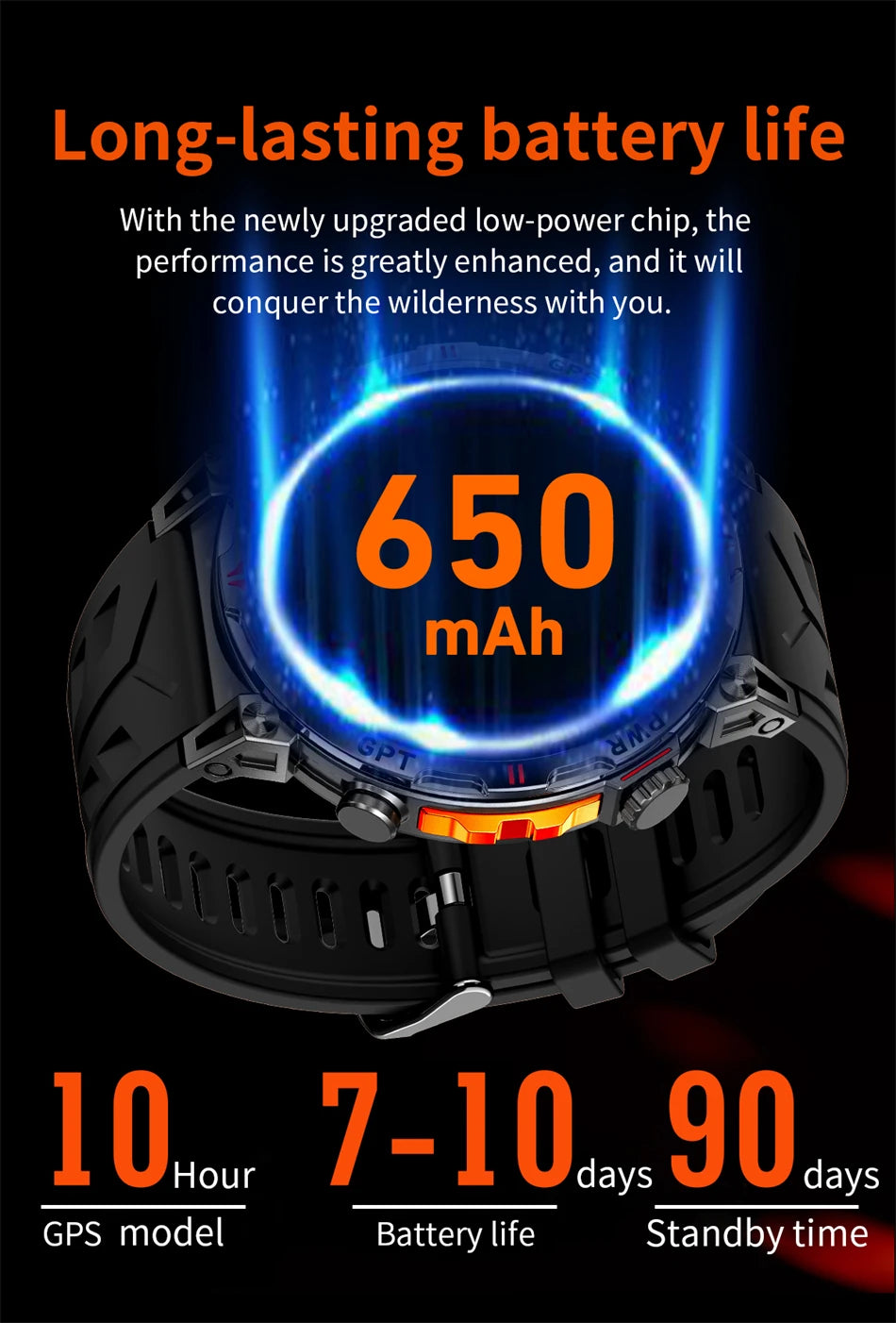 2025 New Professional GPS Sports Smart Watch Outdoor RIDE Run GPS track Swim Watchs Compass Altimeter 5ATM Sports Bracelets Men