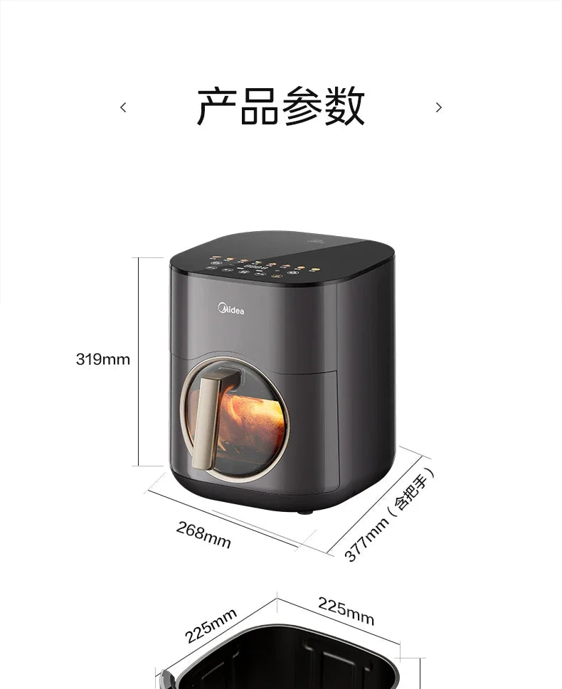 Bake Air Fryer: New Home Multifunctional. Large Capacity Integrated Automatic Visual Electric Oven Fritadeira Eletrica Air Fryer