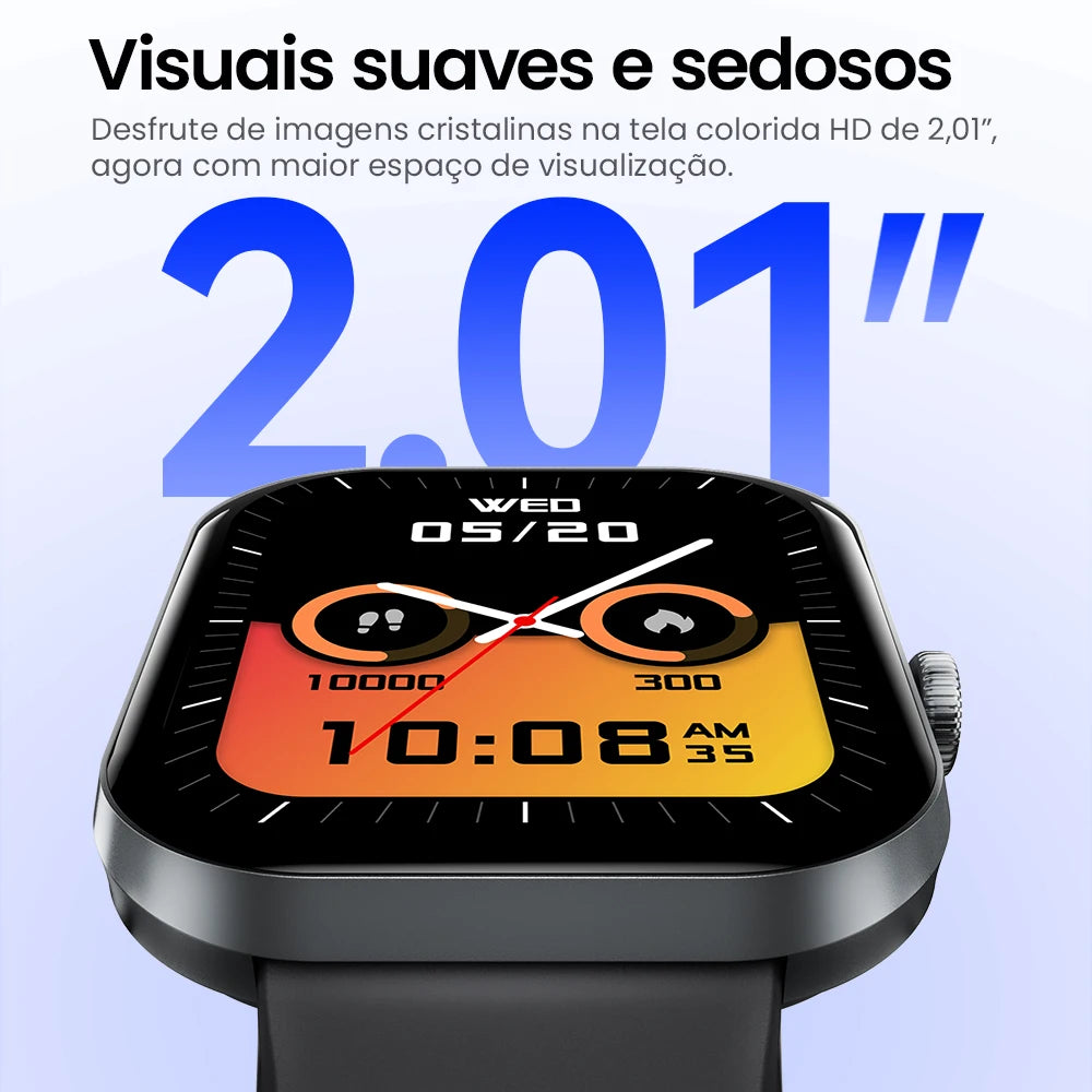 HAYLOU Watch S6 Smartwatch 2.01" HD Display Smart Watch Bluetooth Voice Callings IP68 Waterproof Fitness Tracking Smartwatch