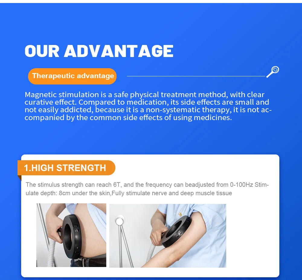 New Upgrade Physio Magneto Electromagnetic Transduction Therapy Machine for Pain Relief & Body Rehabilitation Clinic Use