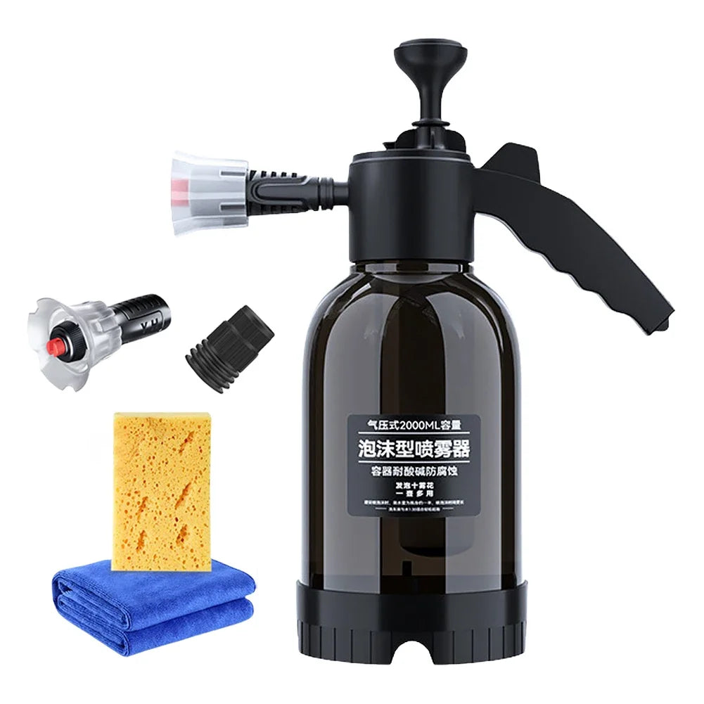 2L Foam sprayer Car Wash Handheld foam sprayer Pneumatic sprayer Plastic sterilized water bottle Car cleaning tool