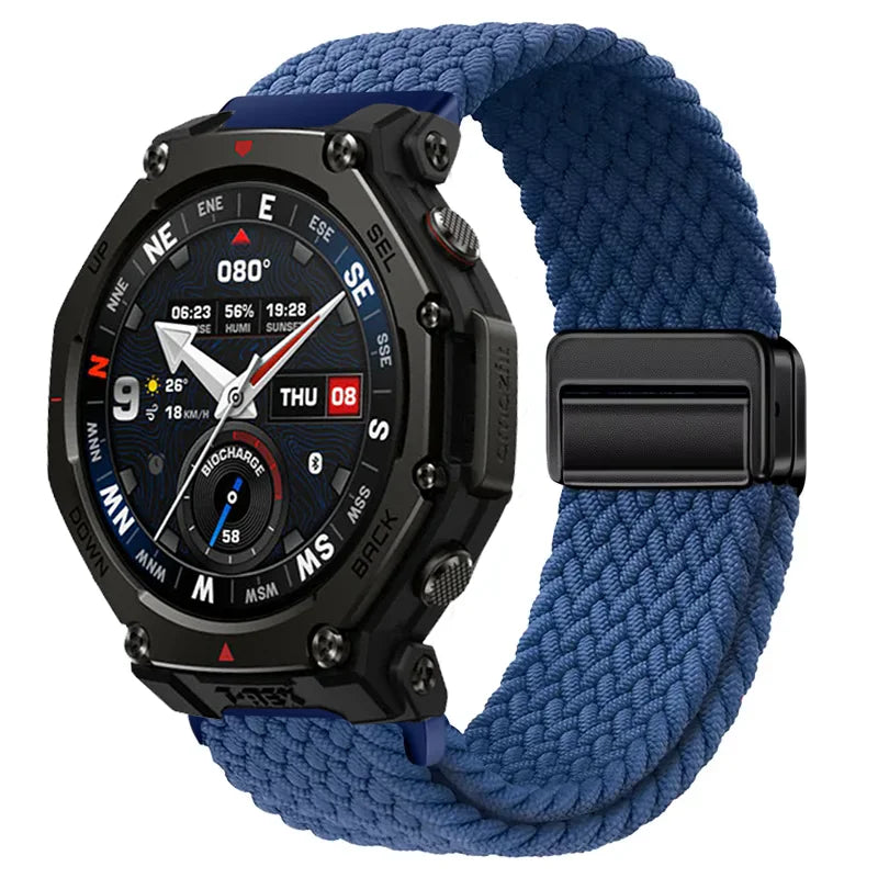 20mm 22mm Nylon Strap for Amazfit T-Rex3 Pro 48/44mm Helio Balance 2 Magnetic Buckle Bracelet Amazfit Active 2 Bip 6 5 Wristband