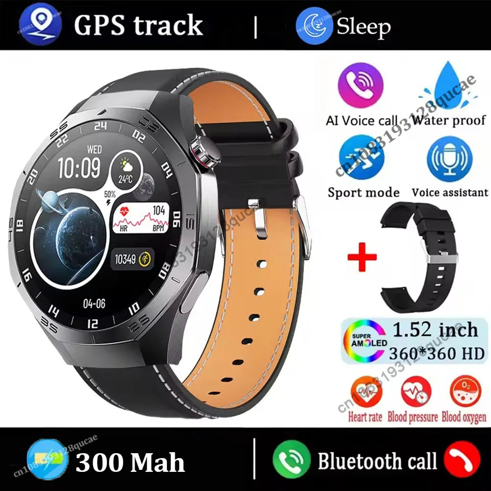 2026 Watch 5 Pro GPS Track Smart Watch Men 360*360 AMOLED Screen NFC Bluetooth Call Waterproof Health Monitor Man Smartwatch Hw1