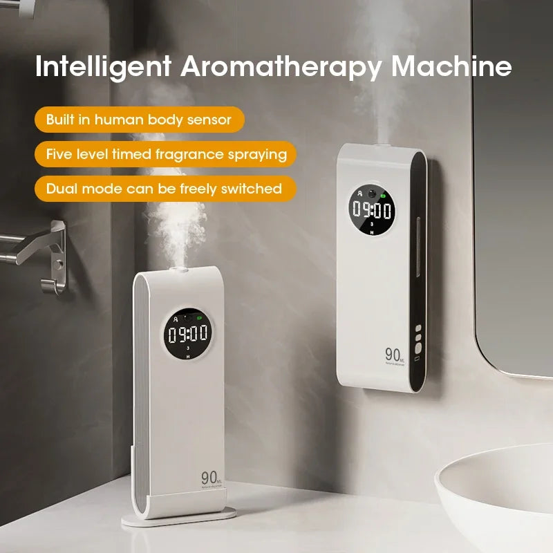 Automatic Sensor Aromatherapy Diffuser Night Light Essential Oil Diffuser Home Fragrance Machine for Relaxation Mood Enhancement
