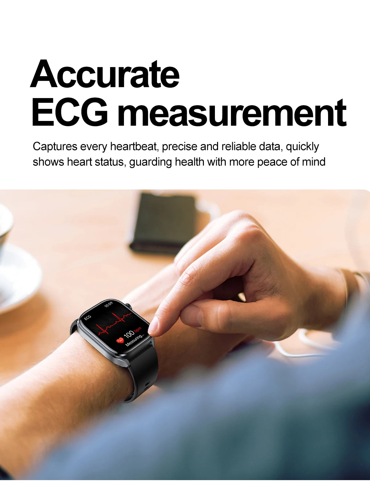2026New Accurate Diagnosis Smart Watch ECG Blood Oxygen BP Uric Acid Lipids HD AMOLED Screen BT Call Health Smartwatch Men Women