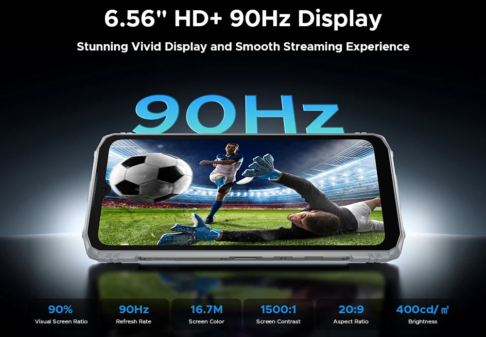 DOOGEE Blade10 Pro Energy Rugged Phone 32GB 256GB 6.56” HD+ Screen 6150mAh Large Battery 50MP AI Camera Android 15 NFC