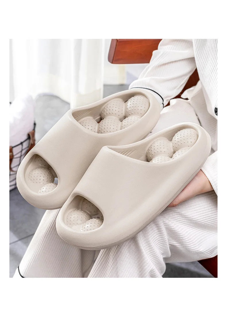 TZLDN Ergonomic EVA Unisex Bathroom Slippers Water-Leakage-Proof Massage Indoor Slippers Comfortable Breathable Casual Slippers