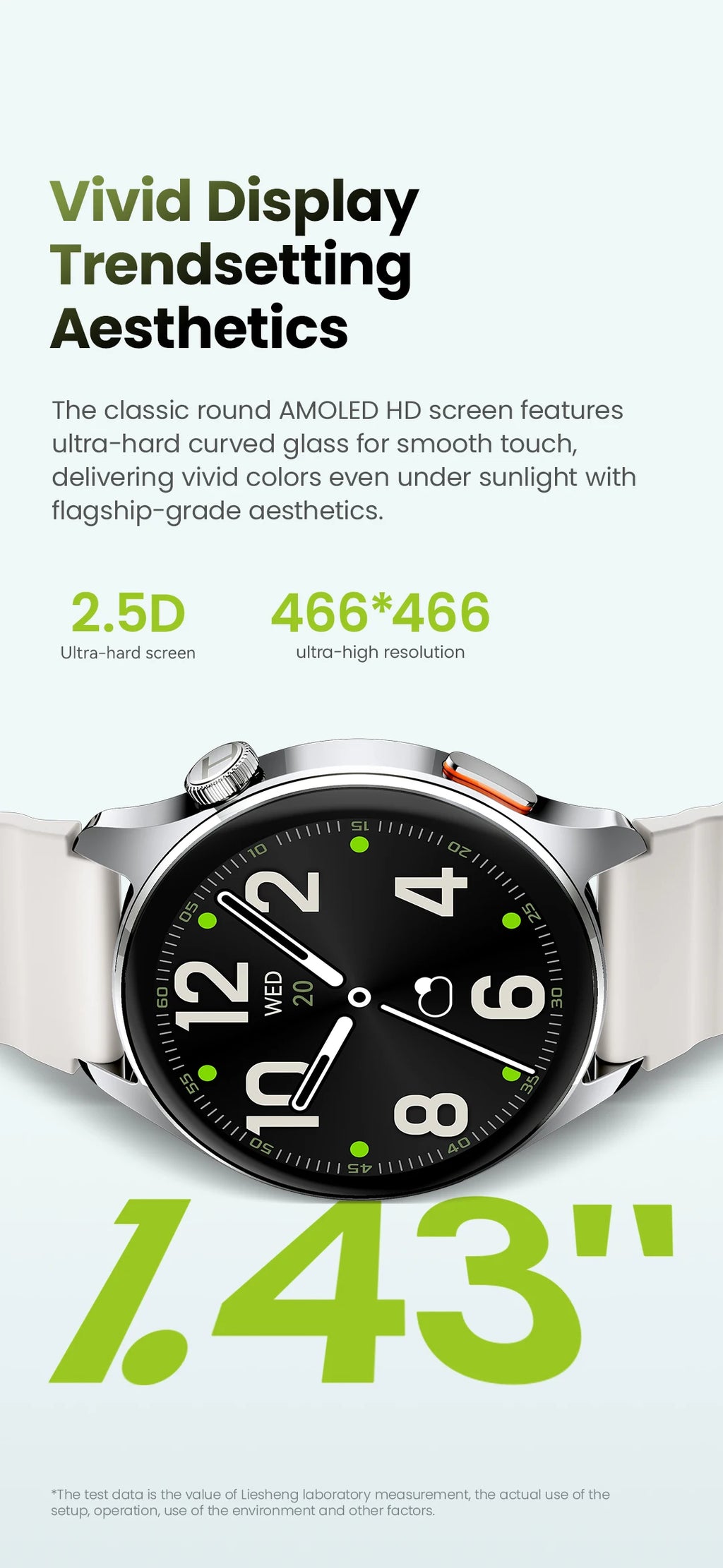 HAYLOU Watch 4S(HF012) GPS Smartwatch 1.43” HD AMOLED 5 Satellite GPS Positioning 120+ Workout Modes Sport Fitness Smart Watch