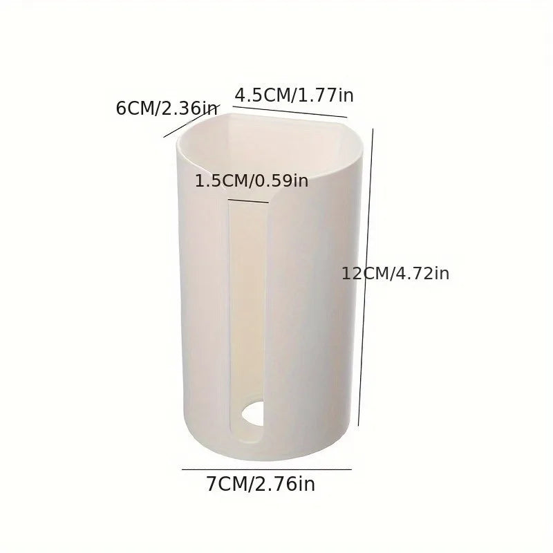 1pc Contemporary Wall-Mounted Plastic Bag Dispenser, Kitchen Garbage Bag Storage Basket, Convenient Pull-Out Organizer for Trash