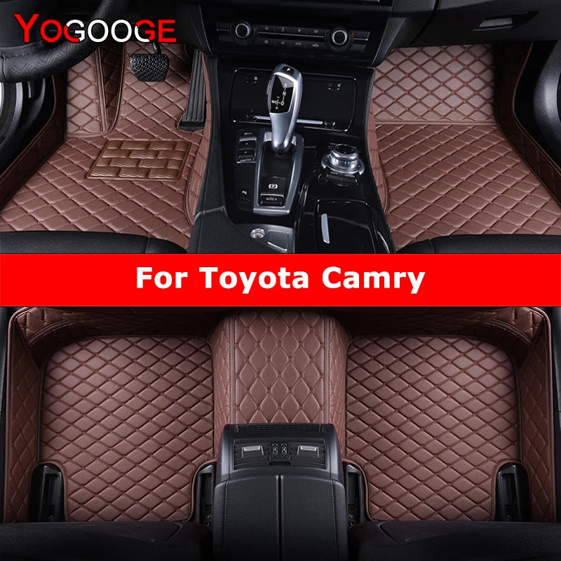 YOGOOGE Custom Car Floor Mats For Toyota Camry Auto Carpets Foot Coche Accessorie