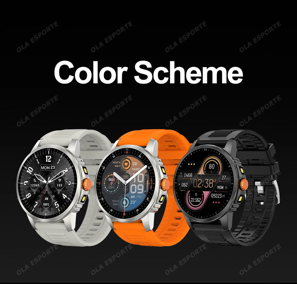 2025 New Men's GPS Sports Smart Watch 1.53'' AMOLED Display LED Flashlight Heart Rate Bluetooth Call 5ATM Waterproof Smartwatch