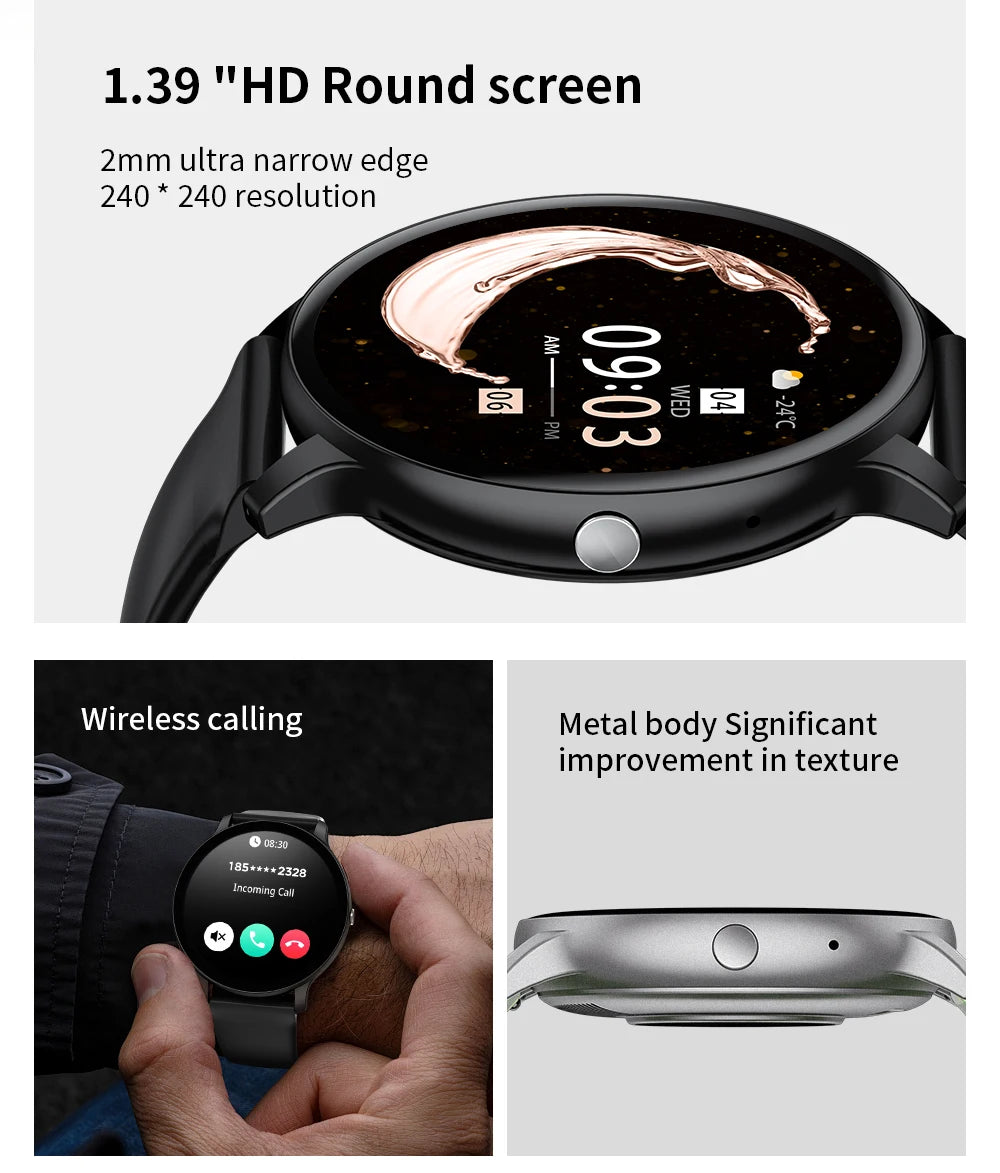 LIGE 2025 Bluetooth Call Smart Watch Women Custom Dial Watches Men Sports Fitness Tracker Heart Rate Smartwatch For Android iOS