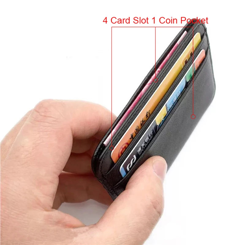 Real Leather Credit Card Holder Luxury Card Wallet Business Cardholder Slim Thin Small Wallet Sheepskin Card Bag for Men Women