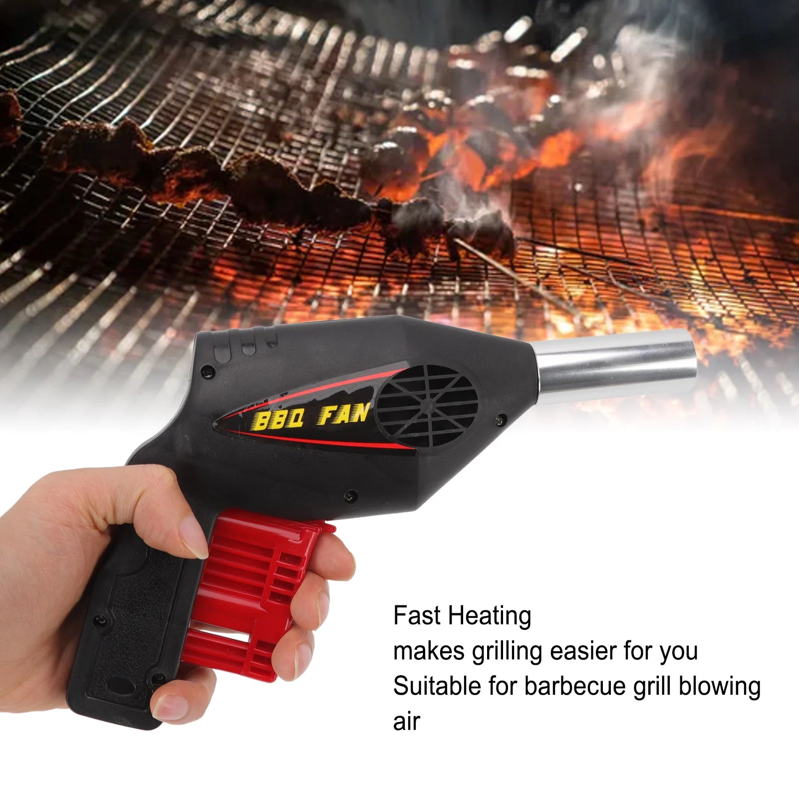 BBQ Air Blower Ventilator Portable Picnic Hand Held Fan Camping Cooking Tools for Outdoor Travel Barbecue Camping Cooking Tools