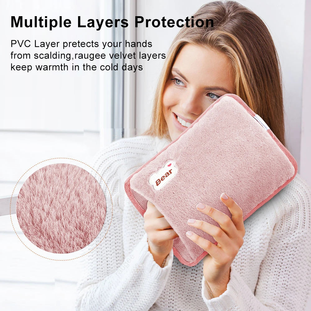 Electric Hot Water Bag Winter Portable Soft Electric Hand Warmer Rechargeable Reusable Explosion-Proof Warming Hand Pillow