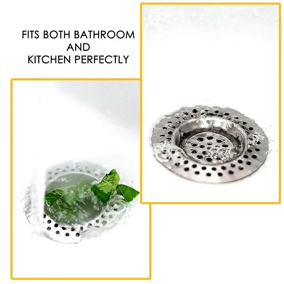 Kitchen Sink Filter Stainless Steel Mesh Sink Strainer Filter Sewer Mesh Strainers Bathroom Sink Strainer Drain Hole Filter Trap