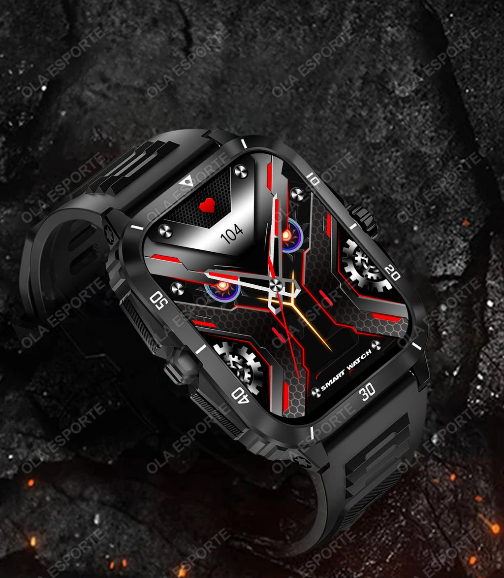 2025 Sport Smart Watch For Men 1.96'' Screen Blood Oxygen Bluetooth Call Watch 100+Sport Waterproof Smartwatch Man Reloj Hombre