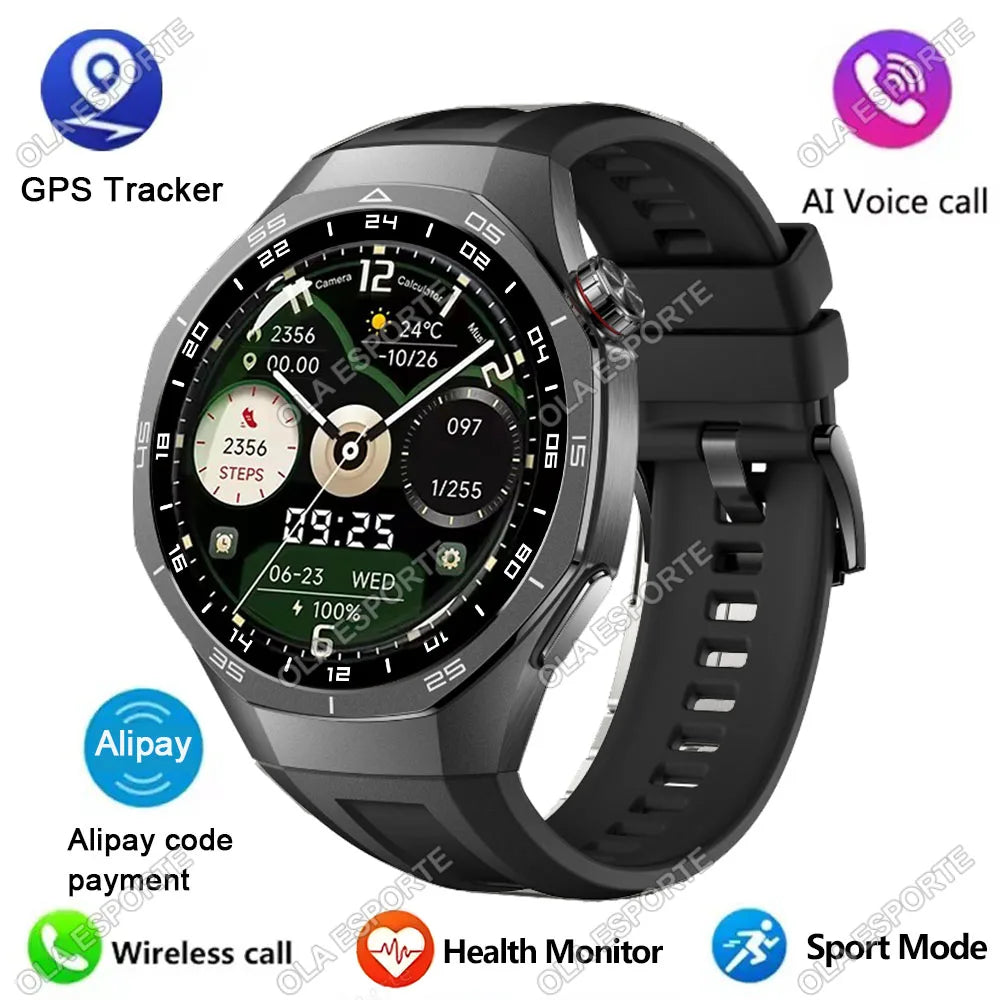 2026 New Smart Watch Men Watch 5 Pro 1.52 AMOLED Screen Bluetooth Call GPS Tracker NFC Heart Rate Dynamic Lsland SmartWatch Hw12