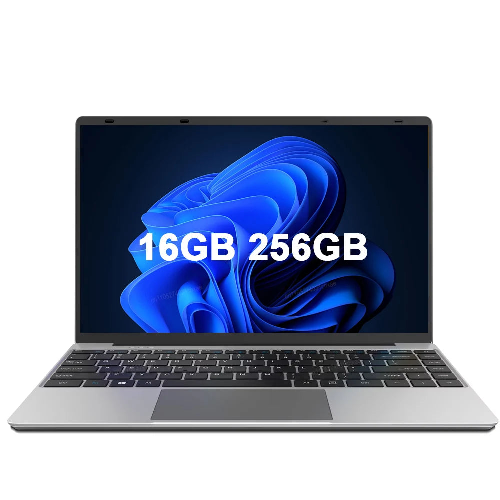 14.1 Inch Premium Ultra Thin Notebook 2026 | Win11 System, Intel 6500Y, DDR4 16GB/32GB RAM, 2TB SSD, Portable Business Laptop PC