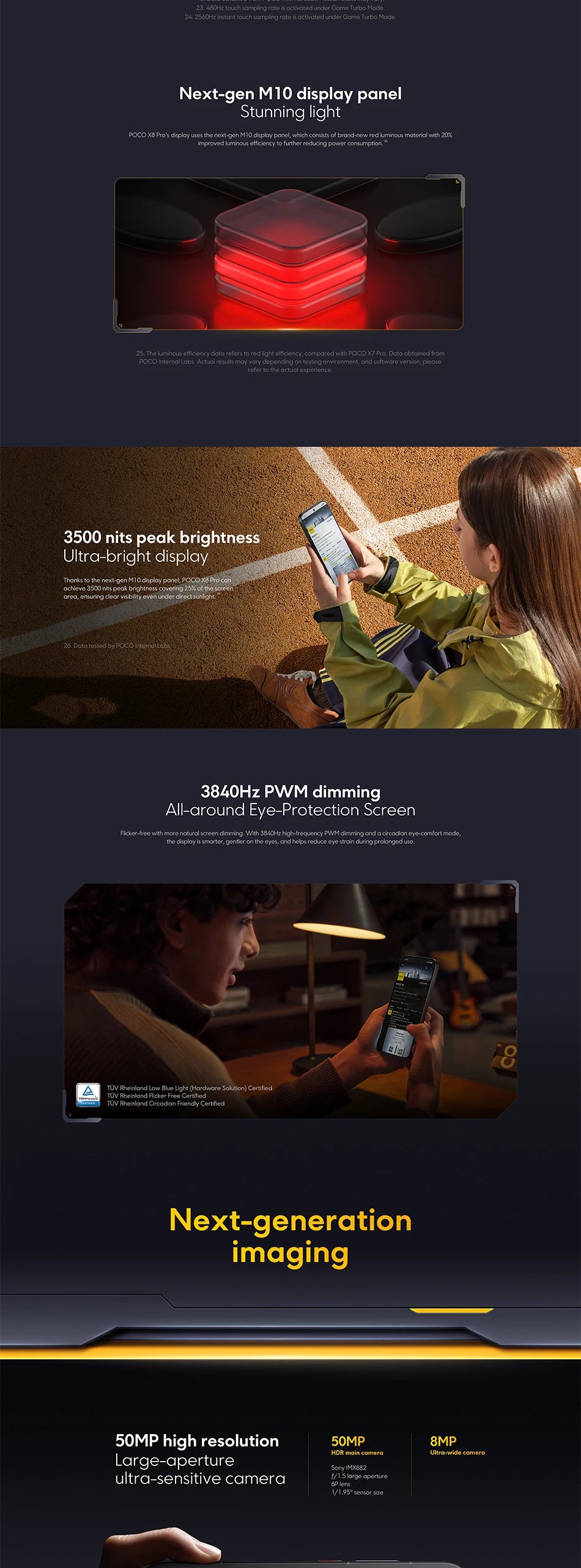 Global Version POCO X8 Pro Dimensity 8500-Ultra Processor Smartphone 6.59" 1.5K 120Hz Display 6500mAh(typ)  100W HyperCharge
